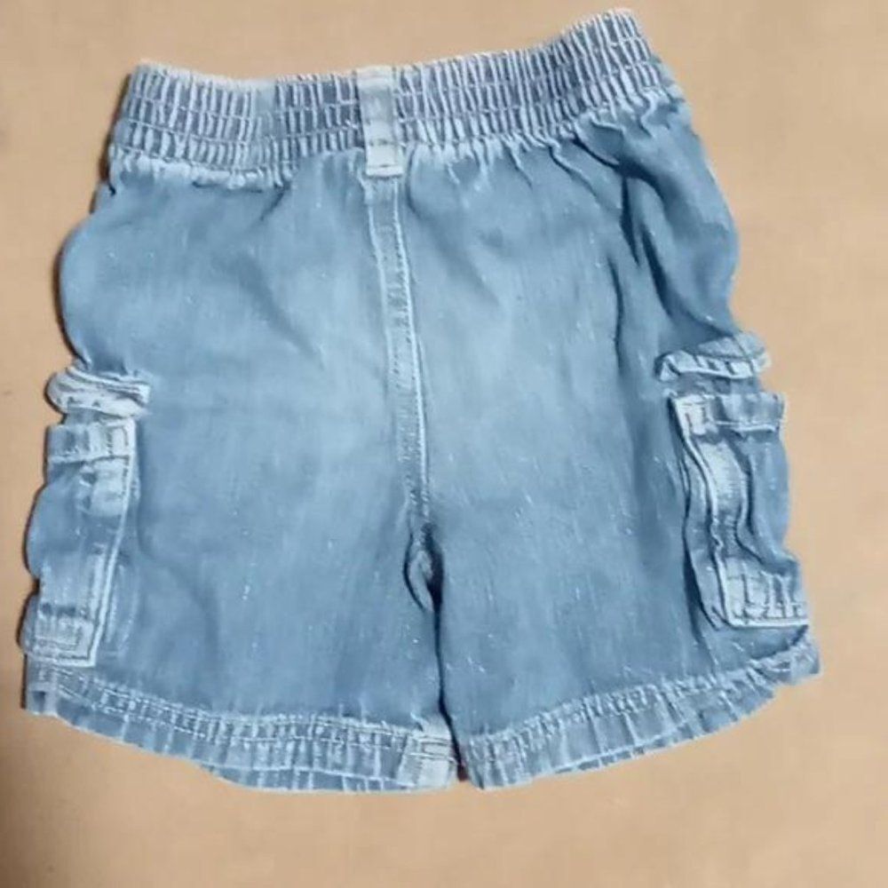 🐈 Garanimals cargo blue jean shorts - 24 months - Picture 2 of 3